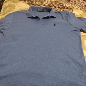 Polo by Ralph Lauren Men's Heather Blue Polo Shirt